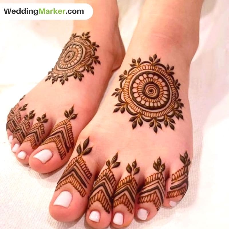 simple henna designs for beginners on feet